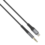 Аудио кабел Moveteck TB1286, 3.5mm към Lightning, 1.0м, Черен