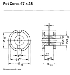 ЧАШКОВИДНА СЪРЦЕВИНА (ТОПФКЕРН) ФЕРИТ P47Х28, КОМПЛЕКТ 2БР. B65631J (2 x C60358-B3167-C1) SIEMENS