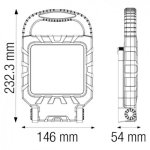 068-015-0020 LED преносим прожектор Horoz PROPORT-20, черно-жълт, 20W, 6400K, 1450Lm, IP65, 220-240V