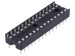 Цокъл за ИС 28PIN, 7.62mm THT растер 2.54mm