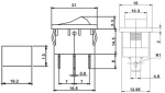 КЛЮЧ MIRS-101-2C3/D 12V / 15A ЧЕРВЕН ВКЛ.-ИЗКЛ.