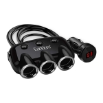 Зарядно устройство за кола Earldom ES-CS1, Разклонител, 2xUSB F, 3x12/24V