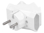 Разклонител шуко към 5x2P 6A 250V AC бял