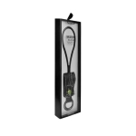 Кабел за данни micro USB, Remax RC-034I, ключодържател, естествена кожа,Черен
