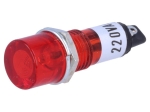Индикаторна глим лампа / неонова лампа, червена 230VAC ф10mm NINIGI
