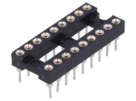 Цангов цокъл за ИС 18pin DIP, 7.62mm THT растер 2.54mm