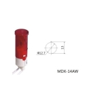 Индикаторна глим лампа червена 230VAC ф12.7mm MDX-14AW LAMP25