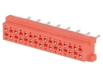 Съединител Micro-Match, 16 контакта / 2x8, гнездо, женски, прав, THT / PCB