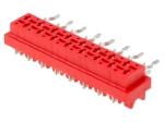 Съединител Micro-Match, 16 контакта / 2x8, гнездо, женски, ъглови 90°, THT / PCB
