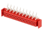 Съединител Micro-Match, 20 контакта / 2x10, гнездо, женски, ъглови 90°, THT / PCB