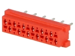 Съединител Micro-Match, 12 контакта / 2x6pin, гнездо, женски, прав, THT / PCB