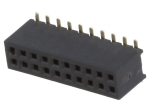 Съединител щифтов гнездо, женски 20PIN / 2x10PIN прав SMT