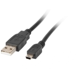 Кабел USB 2.0 A - Micro USB B, силиконов, високоскоростен, черен, 1 метър, YOURZ PX-02