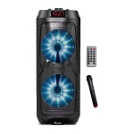 Караоке тонколона 2 x 6.5" Thunder THS-B621, безжичен микрофон, Bluetooth, FM радио