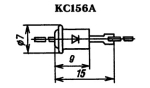 Ценеров диод КС156A 5.6V, метален корпус