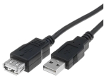 Кабел USB 2.0 удължител, USB A мъжки - USB A женски, 1.8м AK-300202-018-S ASSMANN