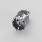 Щепсел шуко женски, черен 16A, 250V ТОДИ