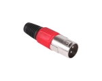 Мъжки канон XLR за монтаж на кабел 3pin червен