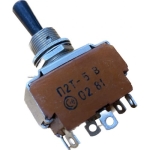 ЦК бутон П2Т-5, 6A/250VAC, DP3T, (ON)-OFF-(ON)