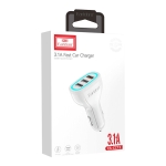 Зарядно за кола Earldom ES-CC13, 3xUSB, QC3.0, с Lightning кабел