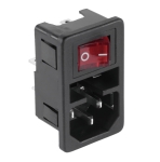 AC 3PIN захранваща букса за компютър, мъжка / IEC 60320 C14 + ключ