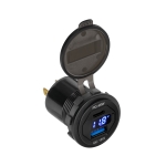 USB + USB Type C зарядно за кола с функция Quick Charge, Power Delivery и волтметър 63W