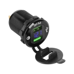 2xUSB зарядно за кола с Quick Charge функция и измервател на напрежение