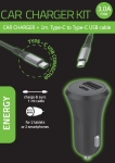 Зарядно устройство VS Mobile - 12-24V (15W) Type-C към Type-C 1m. Черен
