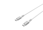 Кабел за зареждане Power Delivery (PD) USB-C към USB-C 5A E-Marker чип, 1.5м Бял