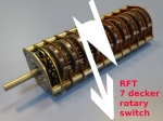Ротационен галетен превключвател RFT 26 позиции, 7 секции,7x27pin