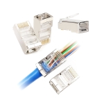 Букса RJ45 Cat6E екранирана Pass Through
