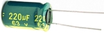 220uF 63V 10x15mm 130°C Кондензатор електролитен THREECON