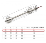Двоен поплавков сензор ключ за ниво 150-90mm неръждаем 240VAC NO/NC