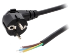 Захранващ кабел H05VV-F 3Х1.00кв.мм. 2.2 метра с ъглов щепсел CEE 7/7 (E/F)