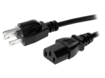 Захранващ кабел за компютър 3x14AWG 5 метра с NEMA 5-15 (B) щепсел и IEC C13