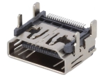 Конектор HDMI гнездо, PIN19, ъглови 90°, SMT