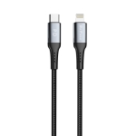 Кабел за данни DeTech DE-43Ci2, Type-C - Lightning, PD, 2.0m, черен