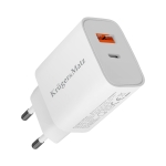 Двойно USB зарядно устройство Kruger&Matz с функция Power Delivery и Quick Charge