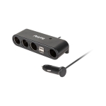 Разклонител за гнездо за запалка за кола х4 с кабел и USB