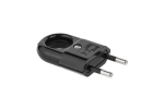 Щепсел 2P с ухо черен 10A 250V WTP2C-2