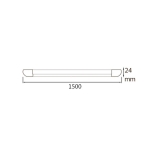 052-005-0150 ДИОДНО ТЯЛО SMD LED 150СМ 72W 6400K IP20 TETRA/SQ-72