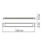052-005-0120 ДИОДНО ТЯЛО SMD LED 120СМ 54W 6400K IP20 TETRA/SQ-54