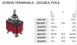 3644NF Apem ЦК ключ ON-OFF-ON DP3T 12A 28V