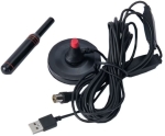 DVB-T2 HDA-515USB, активна антена за цифрова телевизия с усилвател и магнит