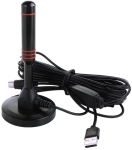 DVB-T2 HDA-515USB, активна антена за цифрова телевизия с усилвател и магнит