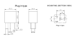 Реле автомобилно, бобина 12V DC, 25A SPST