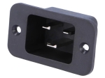 Захранваща букса, мъжка за панел 16A 250V AC IEC 60320 SCHURTER