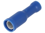 ST-050/B Кабелен накрайник кръгъл женски ф4mm 1.5-2.5кв.мм., изолиран син
