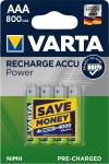 Акумулаторна батерия NiMH VARTA AAA 800mAh 4бр/бл.