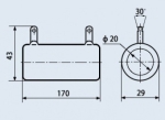 Резистор жичен ПЭВ-100 100W 47Ω керамичен